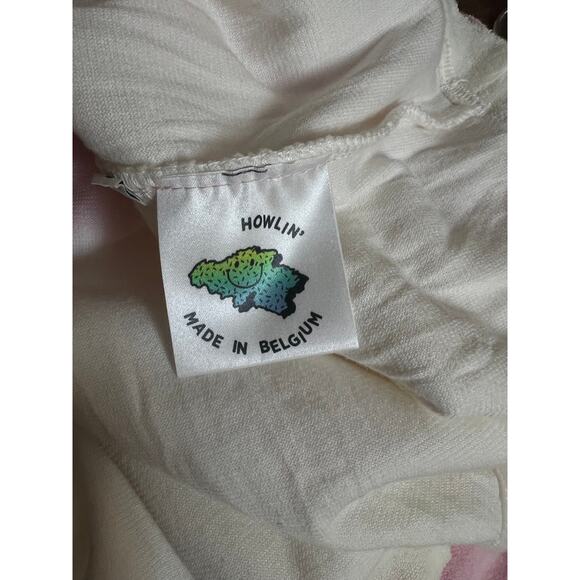 New Howlin" Fons Hand Dyed Men Top Tee in Light Pink Size Large Short Sleeves - Picture 9 of 10